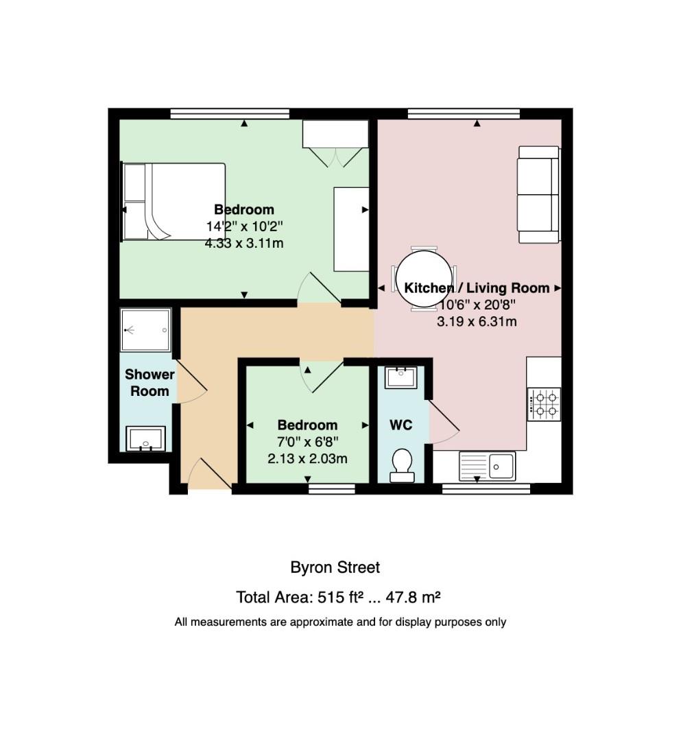 Floorplan for Byron Street, Roath